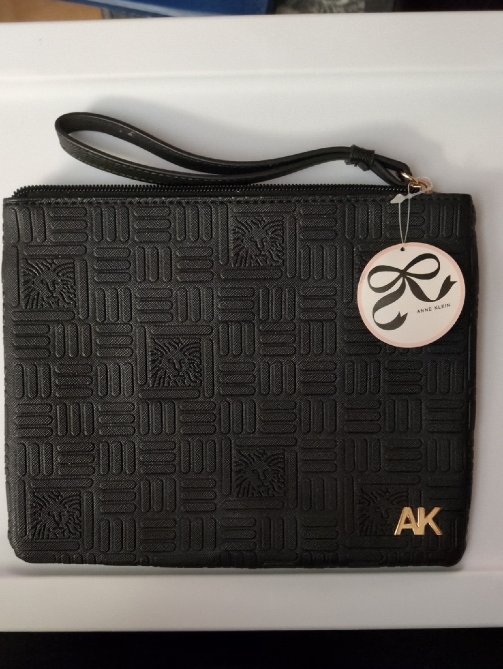 Anne Klein Black Wristlet Clutch NWT